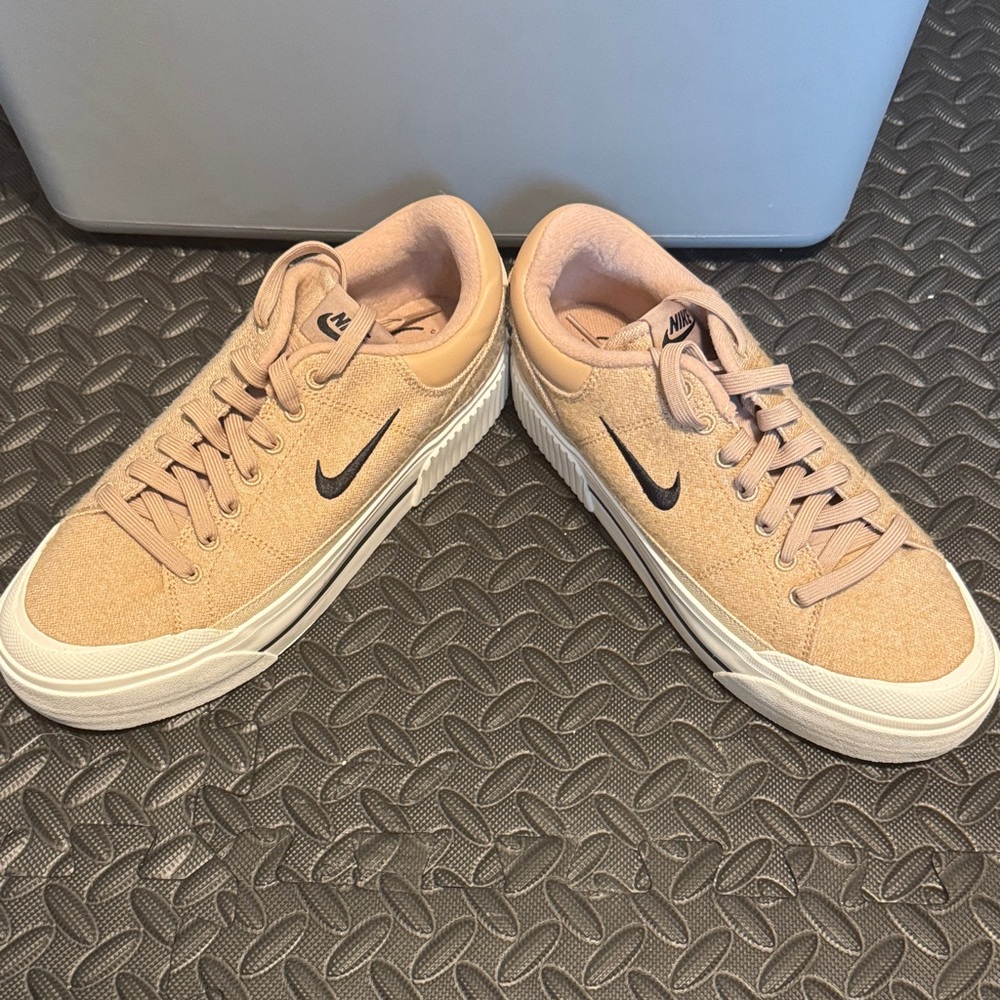 Nike Tan Sneakers with Black Logo
